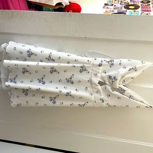 Nice white floral dress never worn